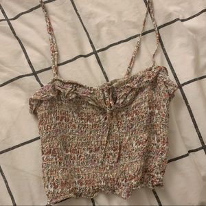 Floral cropped tank top
